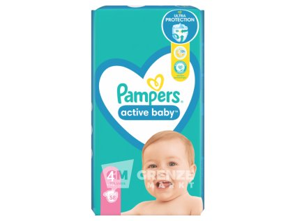 pampers active baby plenky vel 4 9 14 kg 58 ks