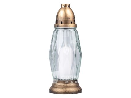lampa hrbitovni sklenena zlate vicko 45h