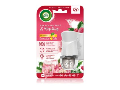 Air Wick Essential Oils elektrický strojek Sparkling Rosé & Raspberry 19ml