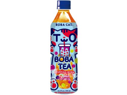 boba cat bubble tea popping berry medley 500ml