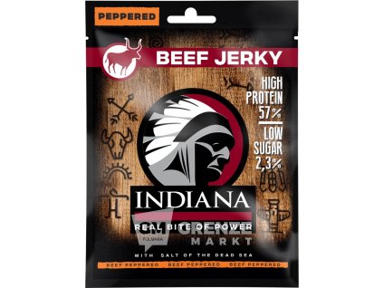 indiana beef jerky peppered 25g
