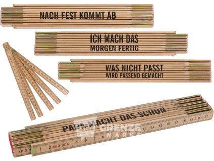 Metr dřevěný slogan 2m | GRENZE MARKT
