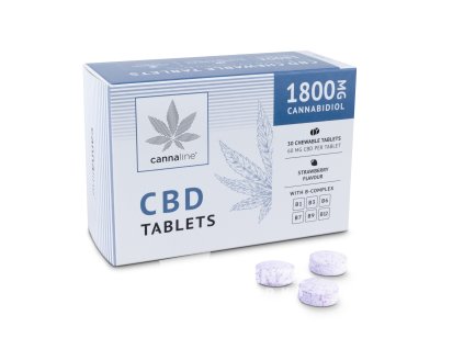 Cannaline CBD žvýkací tablety jahoda 38 g