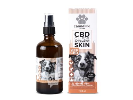 Cannaline CBD olej na ekzematickou pokožku pro psy 100ml