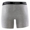 Kappa pánské boxerky  891199 Black/Mid Grey 2 Pack (Velikost XXL)