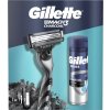 78025 gillette mach3 holici strojek gel na holeni 200ml 1 nahradni hlavice darkova sada