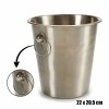 79855 1 velky zelezny matny kbelik na led s rukojeti