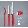 victorinox sada nozu se skrabkou 3ks cervena 6 7111 31