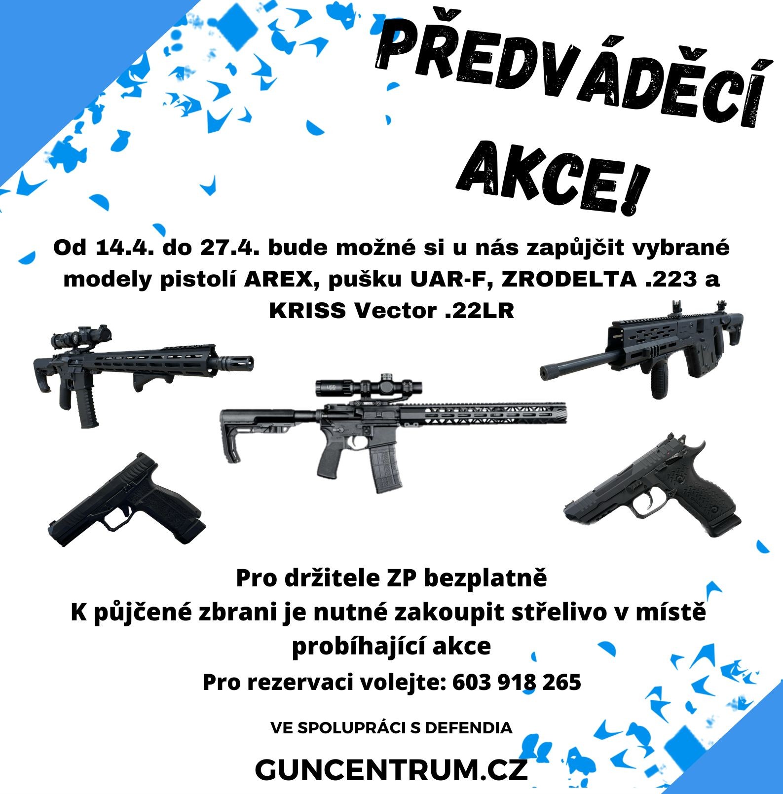 Předváděcí akce AREX 2025 na střelnici Guncentrum