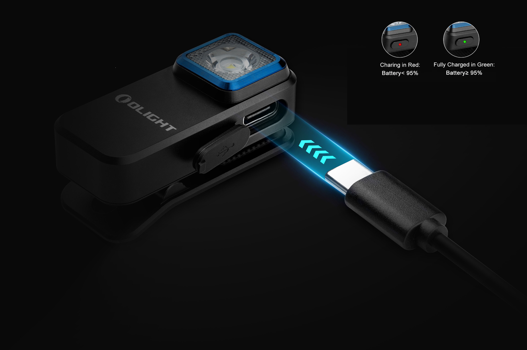 Olight Oclip nabíjení