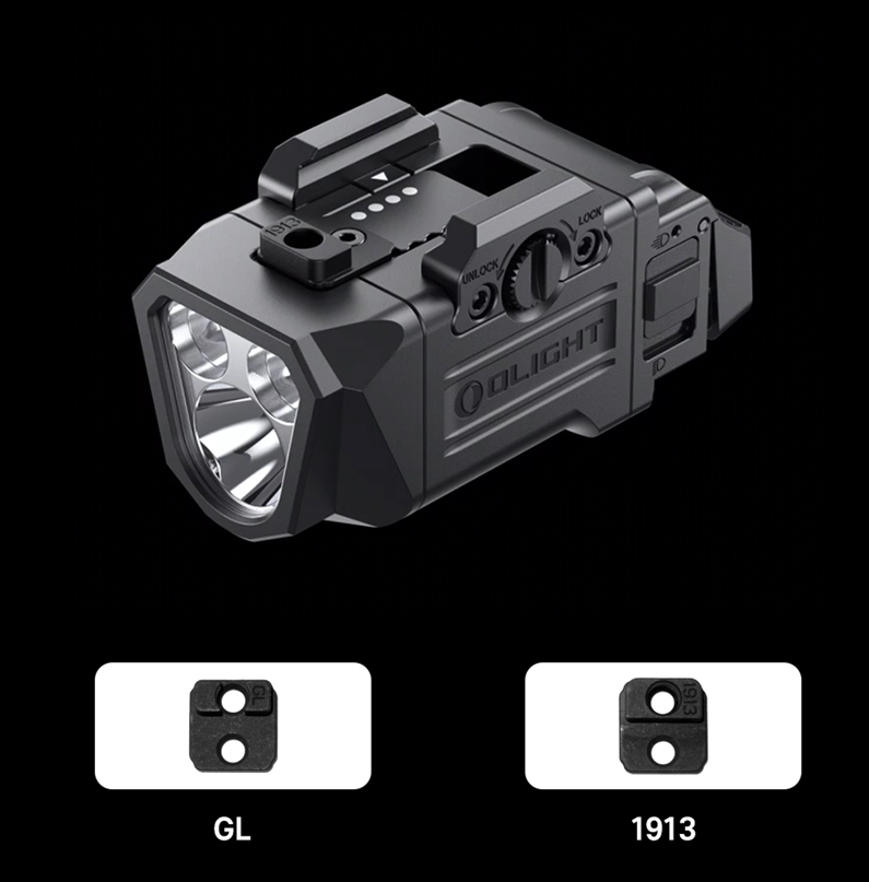 Taktická LED svítilna PL X Olight - montážní lišty