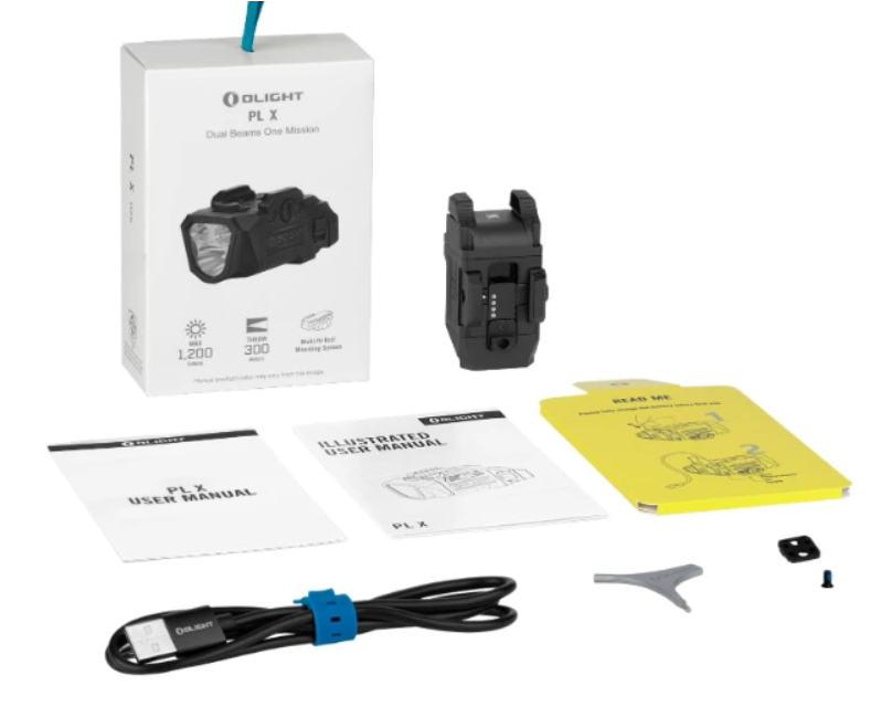 Taktická LED svítilna PL X Olight - obsah balení