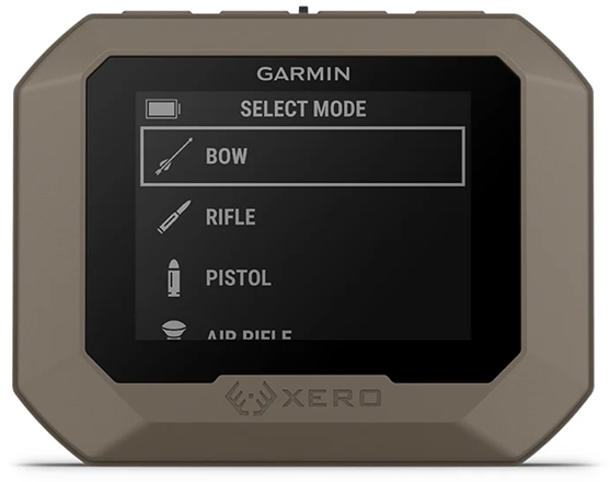 chronograf Garmin XERO C1 PRO - select mode