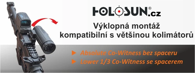 Set ARO RD2 & HM3X HOLOSUN - výklopná montáž