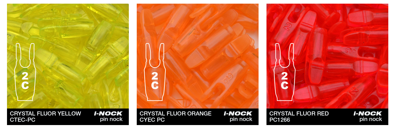 Končíky I-NOCK PIN 2 Compound Large Groove Fluor Flex-Archery