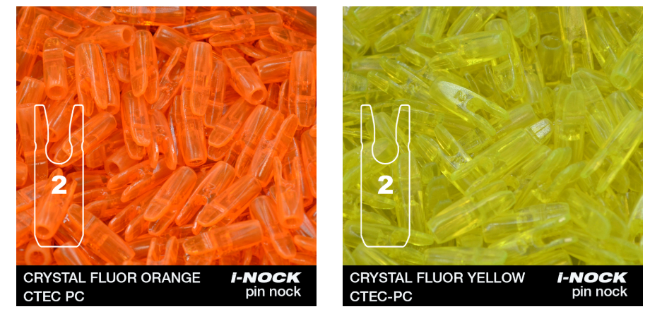 Končíky I-NOCK PIN 2 Recurve Large Groove Fluor Flex-Archery