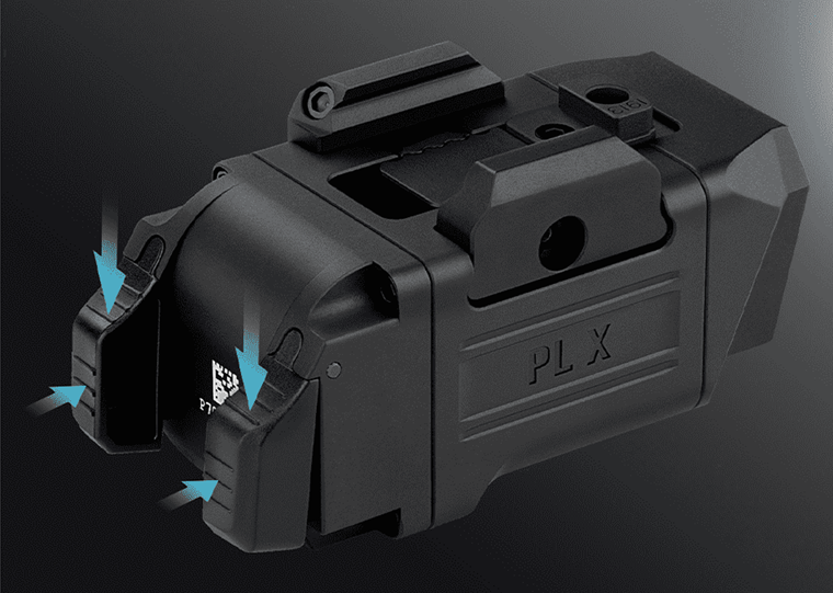 Taktická LED svítilna PL X Olight - aktivační tlačítka