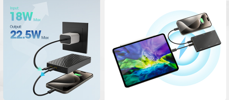 Powerbanka NB20000 Gen3 NITECORE - nabíjení