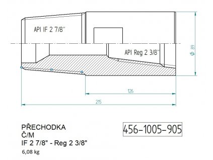PŘECHODKA * Č/M * IF 2 7/8" - Reg 2 3/8"