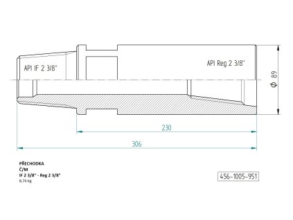 PŘECHODKA * Č/M * IF 2 3/8" - Reg 2 3/8"