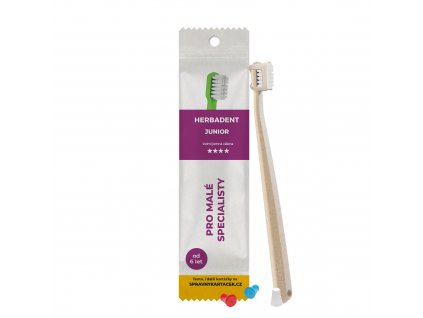HERBADENT JUNIOR Zubní kartáček s velmi jemnými vlákny natural v ekologickém balení