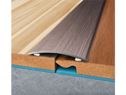 BOHEMIA PROFIL samolepící přechodový profil 930/1, 90 cm - PVC fólie - DUB ŠEDÝ