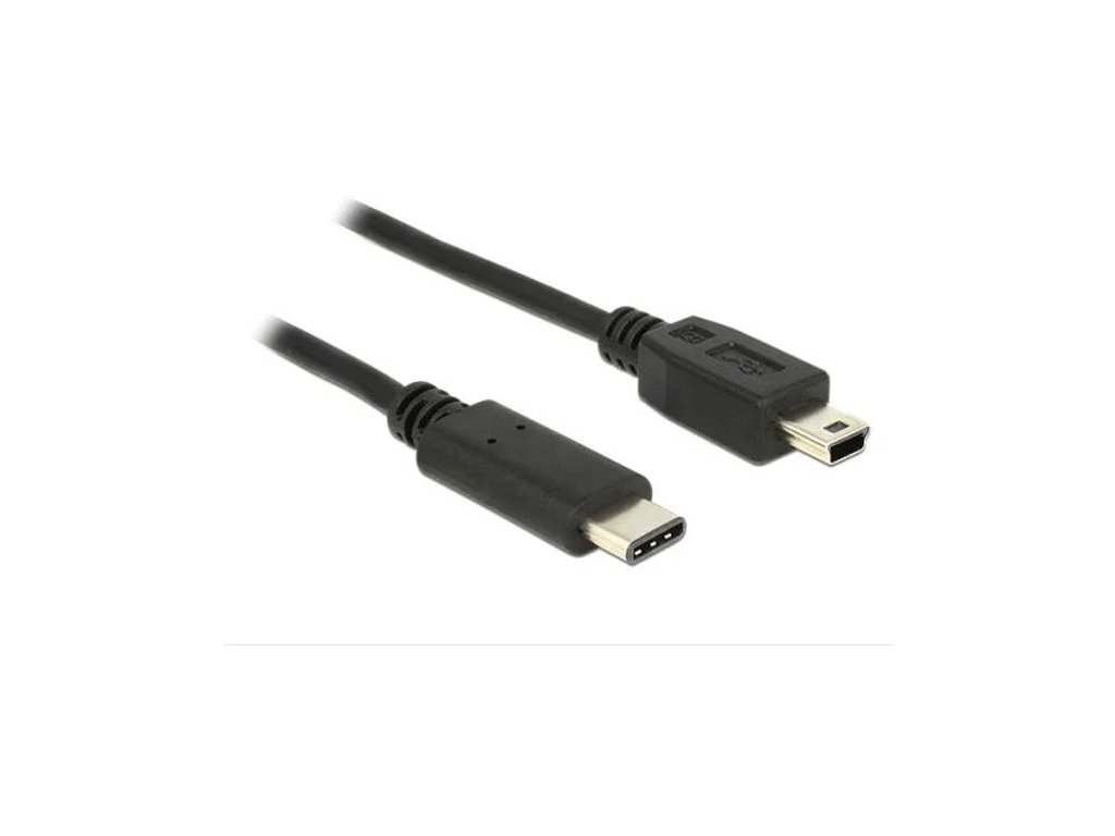 delock kabel usb type c 2 0 samec usb 2 0 typ mini b samec 0 5 m cerny ien485238
