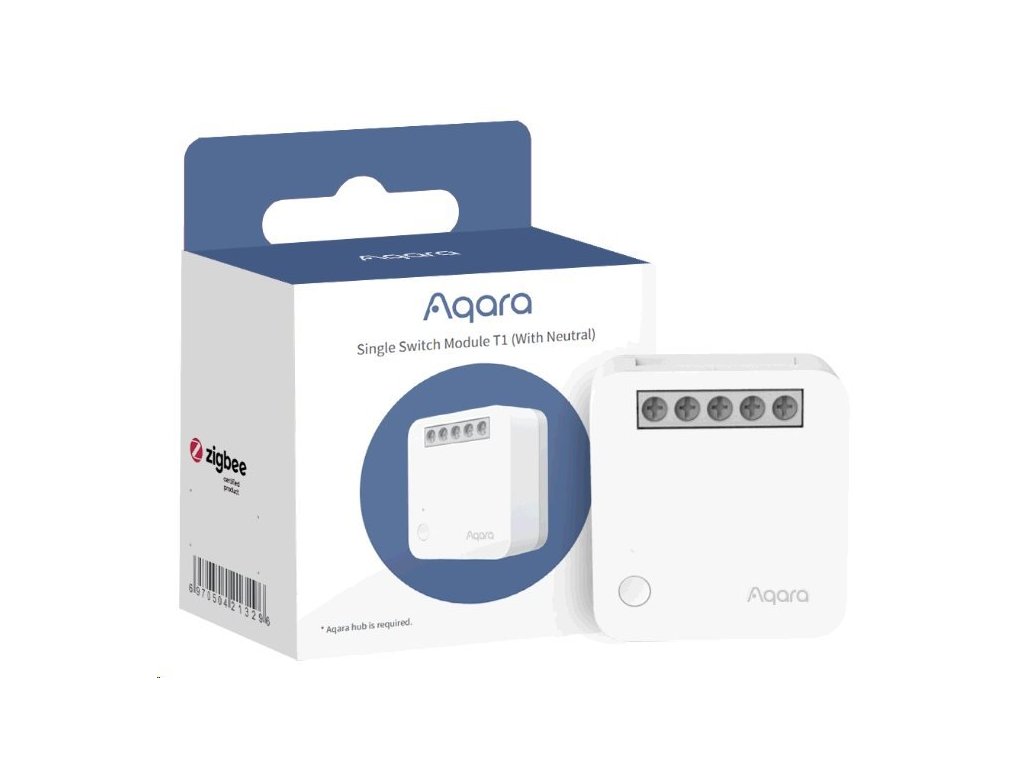 AQARA Spínací modul (se svorkou pro neutrál) Smart Home Single Switch Module T1 (With Neutral)