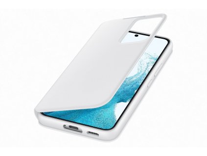Samsung flipové pouzdro Clear View EF-ZS901C pro Galaxy S22 bílé (EF-ZS901CWEGEE)
