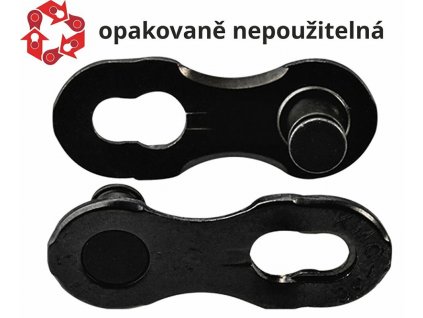 Spojka řetězu KMC 12NR DLC černá, 2 ks na blistru
