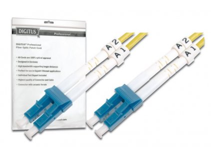 Fiber Optic Patch Cord, LC to LC Singlemode 09/125 µ, Duplex Length 10m (DK-2933-10)