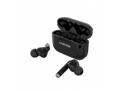 CANYON TWS-3 Bluetooth sportovní sluchátka s mikrofonem, černá (CNE-CBTHS3B)