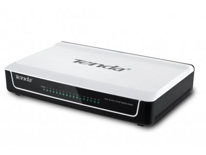 Tenda S16 - 16x 10/100 Mbps Fast Ethernet Switch, Fanless-bez ventilátorů, Desktop (S16)