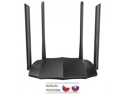 Tenda AC8 WiFi AC Gigabit Router 1200Mb/s, 1x GWAN, 3x GLAN, 4x 6dBi antény, WISP, Uni.Repeater, APP