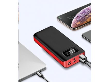 Viking power banka go20, 20000 mAh, černo-červená (VGO20R)