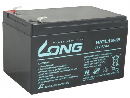 Long olověný akumulátor 12V 12Ah F2 LongLife 9 let (WPL12-12) (PBLO-12V012-F2AL)