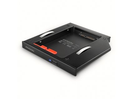 AXAGON RSS-CD12 rámeček pro 2.5" SSD/HDD do DVD slotu, 12.7 mm, LED, hliník (RSS-CD12)