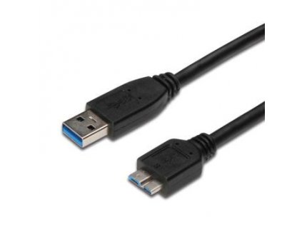 Kabel microUSB 3.0 5Gbps  USB A - microUSB B MM 1m černý (ku3ma1bk)