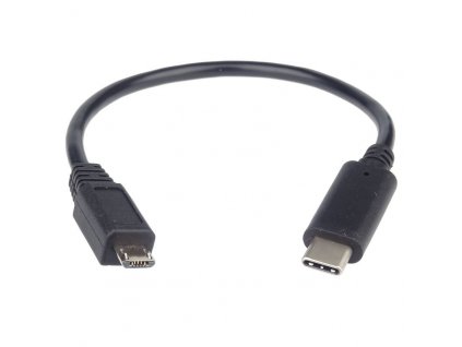 PremiumCord Adaptér USB-C/male - USB 2.0 microUSB/male, 0,2m (kur31-02)