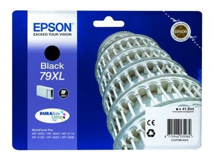 Epson T7901 XL Black, 42ml, pro série WF-5110DW,WF-5190DW,WF-5620DWF,WF-5690DWF - originální (C13T79014010)