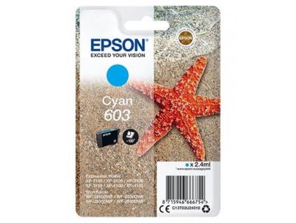Epson 603 Cyan, azurová - originální