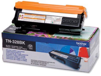 Brother toner TN-328BK, black (6.000 stran) - originální (TN328BK)