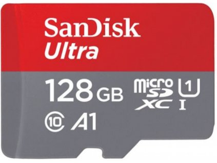 SanDisk Ultra microSDXC 128GB 140 MB/s UHS-I U1 Class 10 + Adaptér (SDSQUAB-128G-GN6MA)
