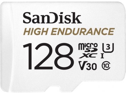 SanDisk High Endurance microSDXC 128GB 100MB/s UHS-I U3 Class 10 + Adaptér (SDSQQNR-128G-GN6IA)