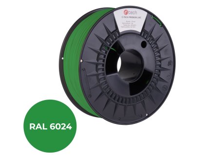 C-TECH PREMIUM LINE, PETG, dopravní zelená, RAL6024, 1,75mm, 1kg (3DF-P-PETG1.75-6024)