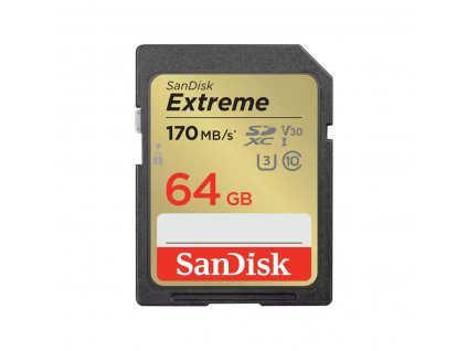 SanDisk Extreme SDXC 64GB 170MB/s UHS-I U3 Class 10 (SDSDXV2-064G-GNCIN)