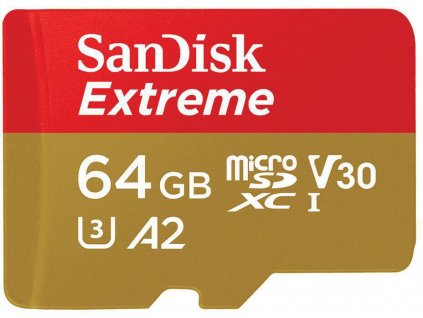 SanDisk Extreme microSDXC 64GB 170MB/s + adaptér (SDSQXAH-064G-GN6AA)
