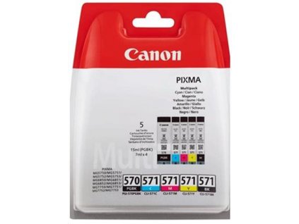 CANON PGI-570/CLI-571 PGBK/BK/C/M/Y Multi pack, originální (0372C004)