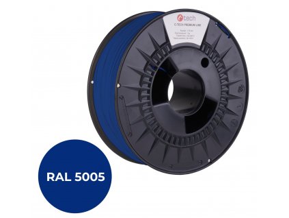 Tisková struna (filament) C-TECH PREMIUM LINE, PLA, signální modrá, RAL5005, 1,75mm, 1kg (3DF-P-PLA1.75-5005)