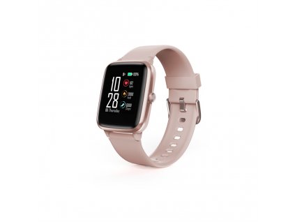 Hama Fit Watch 5910, sportovní hodinky, voděodolné, GPS, pulz, kalorie, krokoměr atd, růžové zlato (178605)